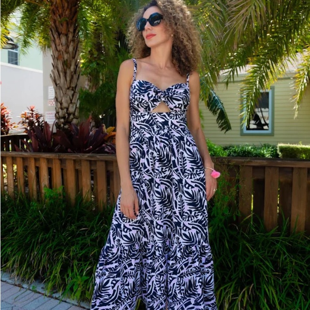House of Perna Talullah Dress in Palm Party